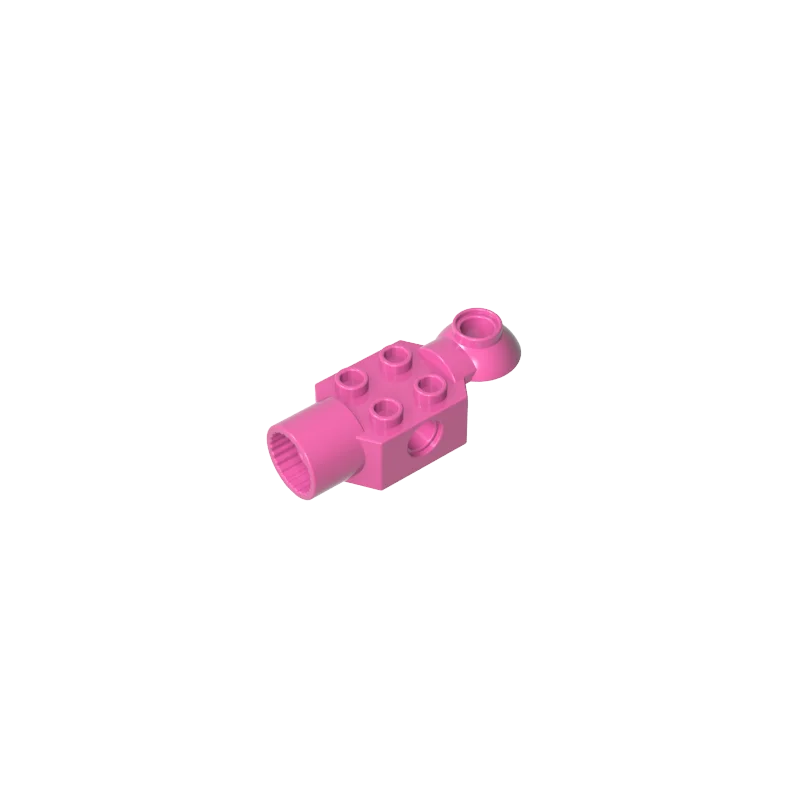 Gobricks 1Pc 47452 Technic Baksteen Gemodificeerde 2x2 Onderdelen met Pin Hole Rotatie Gezamenlijke Bal Half Horizontaal Compatibel met Deeltjes