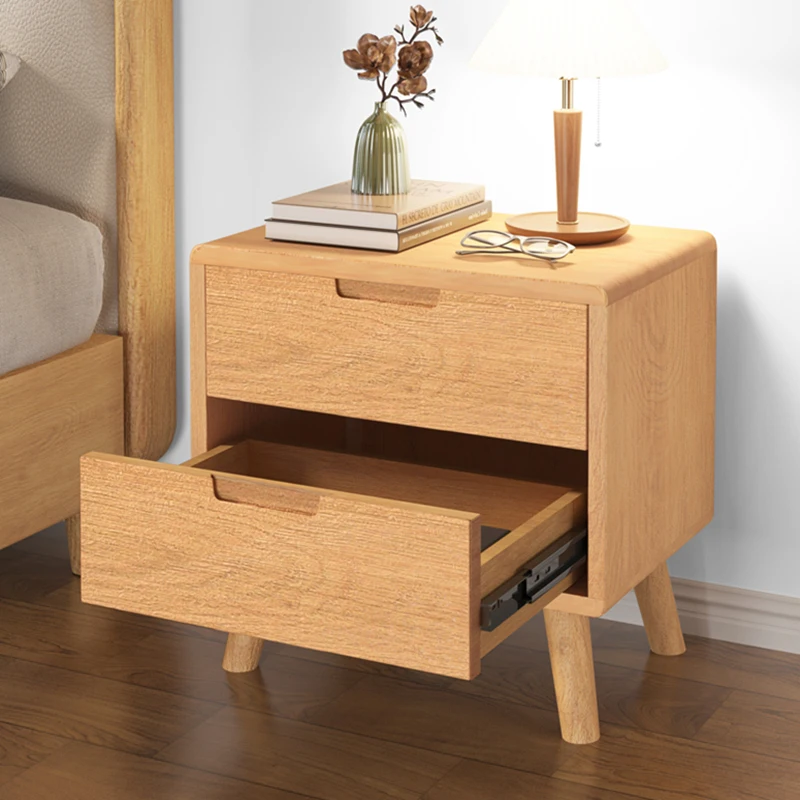 

Oak simple modern home small bedroom storage cabinet log color