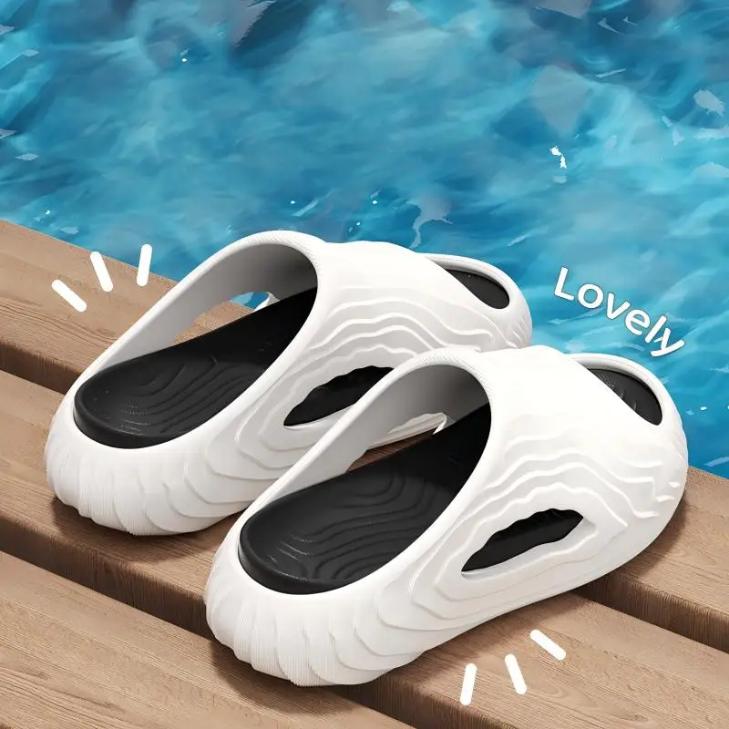 

Men Sport Slides Summer Outdoor beach slippers High Elastic Shock Absorption Non Slip Thick Sole Fashion Sandal Casual Footwear