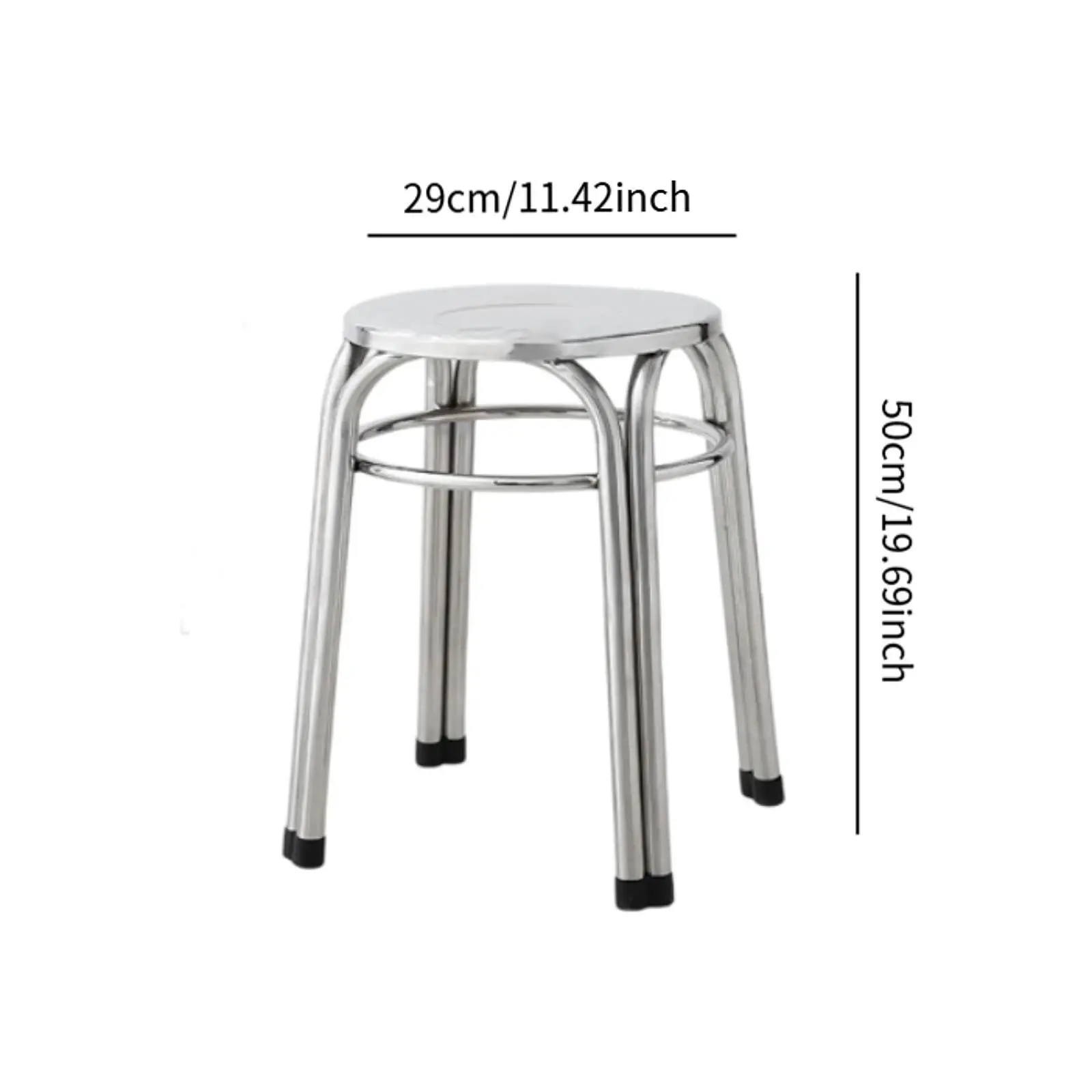 Round Metal Stool Classroom Portable Comfortable Seating Nonslip Stackable Stool Round for Dining Room Kitchen Home Office