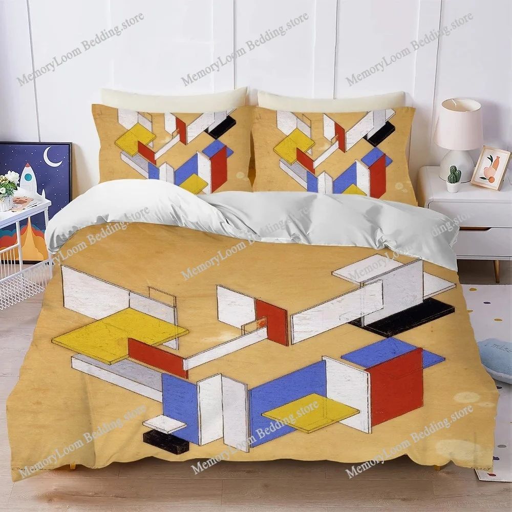 

Theo van D-Doesburg Duvet Cover Set Home Style Bedding Soft Laundry Cotton Bed Student Dormitory Gift Home Textileextile