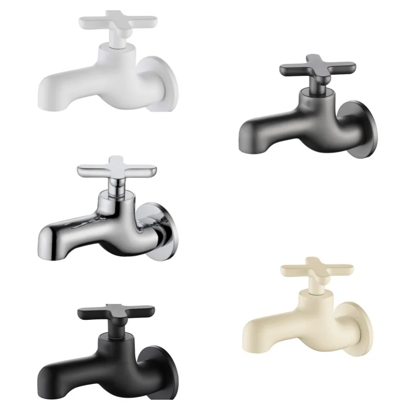Pure Copper Mop Pool Faucet Wall-Mounted Creative Single-Cool balcony Wash Basin Mop Pool Faucet Outdoor Garden Faucet