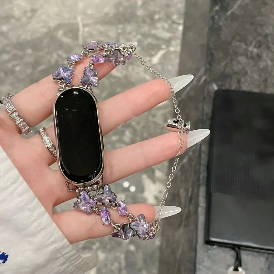 

Strap Butterfly Candy Gem Suitable Xiaomi Band 8Pro/9Pro，For Mi band 3/4/5/6/7，8/8NFC/9/9NFC/10/10NFC，For Redmi Watch5/4/6