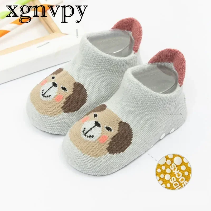 xgnvpy Baby Socks Spring Autumn Summer Cute Cartoon Non Slip Boys Girls Floor Socks 0 3 Years Old