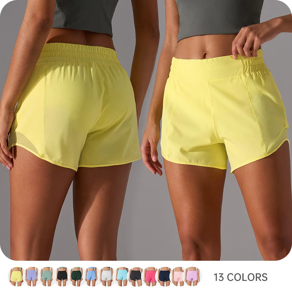 

2026 Womens Quick Dry Gym Sports Shorts High Waist Yoga Summer Lined Running Training Fitness Breathable Lightweight Shorts
