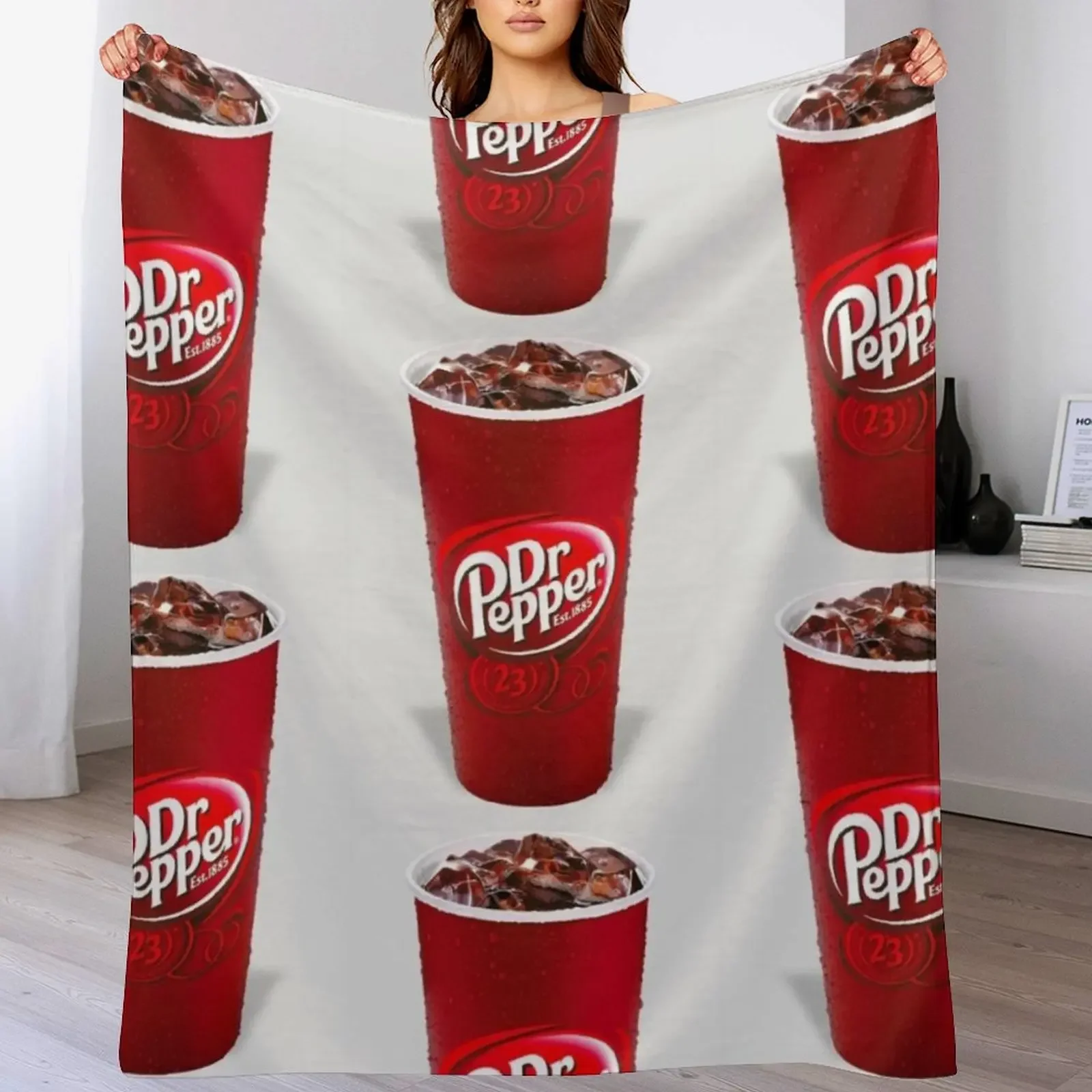 

dr pepper Throw Blanket Fuzzy Plush Throw Blanket for Sofa Chair
