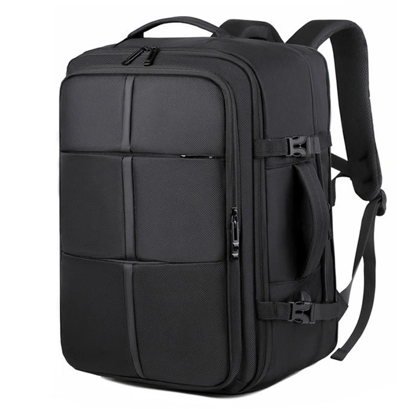 Expandable Travel Backpack Men 17.3“ Laptop Backpack With USB Charging Cabin Carry On Bag Multifunctional Trip Backpack Mochila