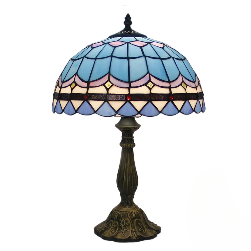 12inch 30cm Classical Sea and Air Stained Glass Tiffany Table Lamp Study Bar Hotel Bedside Desk Lamp