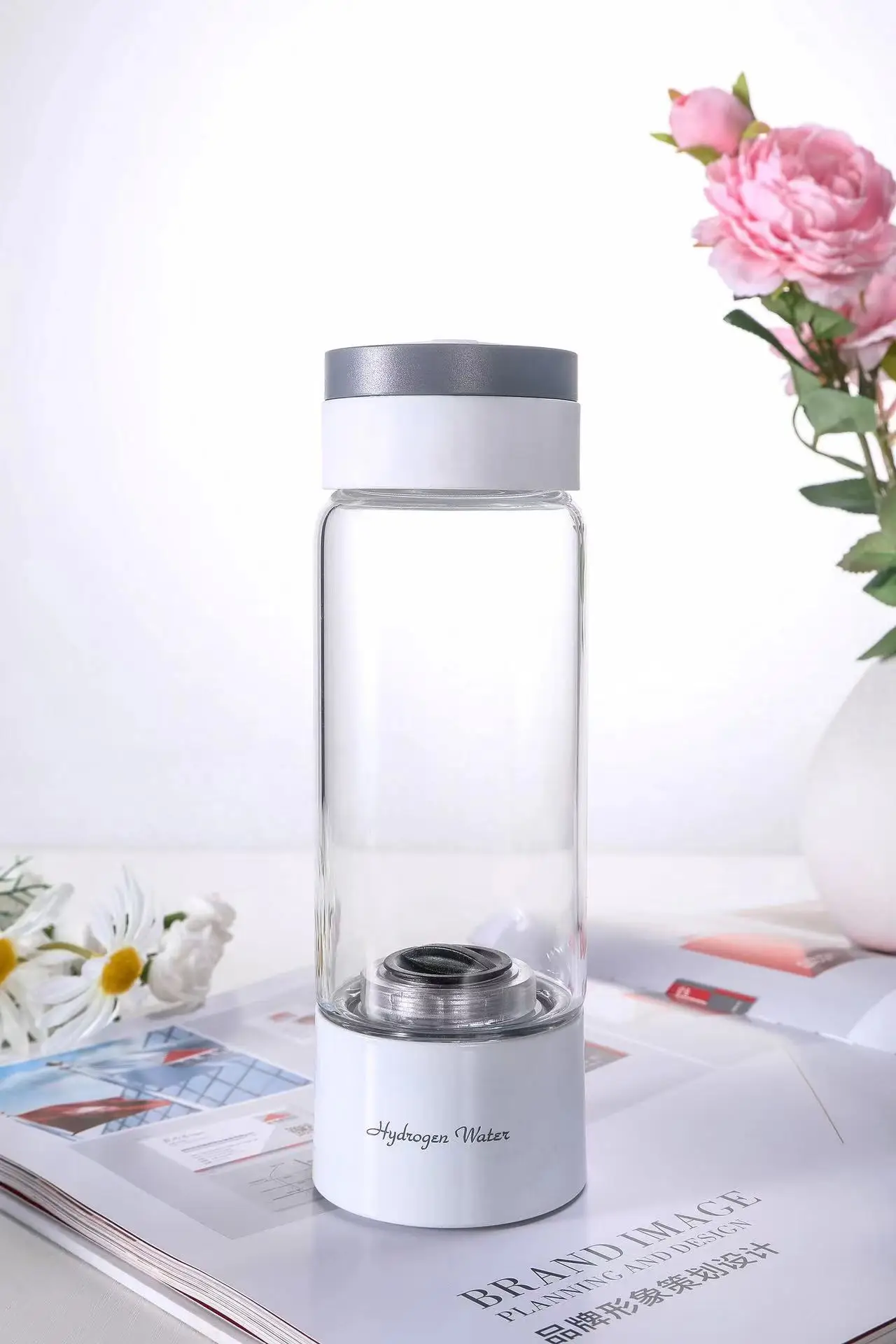 Portable Hydrogen water bottle flask 380ml hydrogen water ionizer generator machine SPE PEM Hydrogen Rich Water Maker