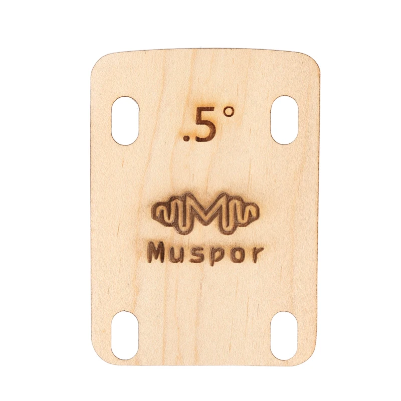 Muspor MX0360D 3pcs Guitar Neck Shims 0.25 0.5 1 Degree Wooden Shims Set for Bolt-on Neck Bolts for Guitar Accessories