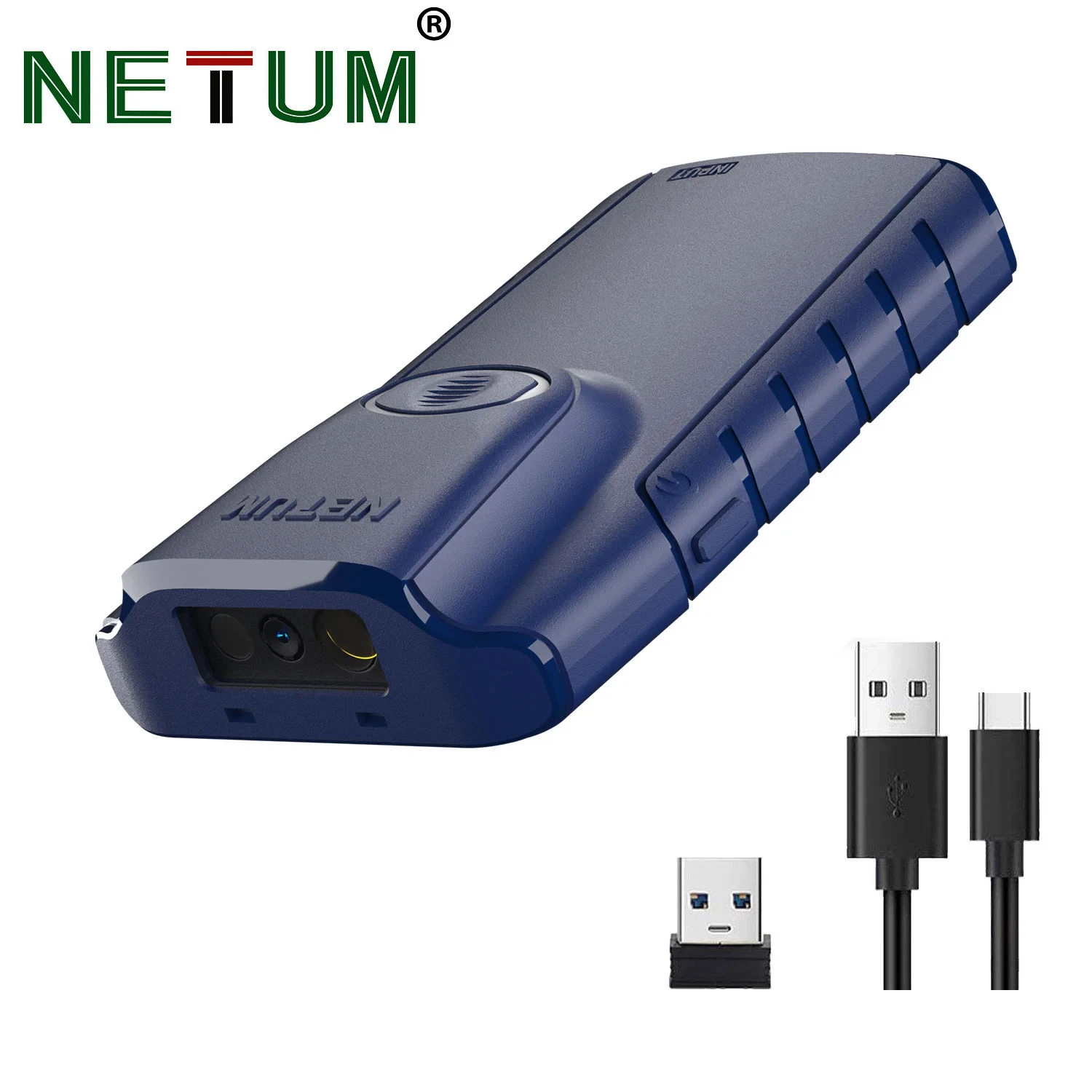 

NETUM Bluetooth 2D Barcode Scanner Pocket Wireless QR Reader 3-in-1 Small Portable QR Bar Code Reader for Warehouse Inventory