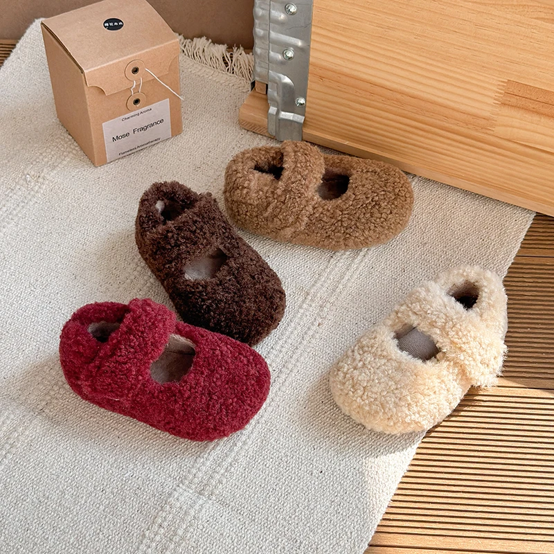 

Kid Furry Shoe 2025Winter New Plush Gril Shoes Light Plush Cotton Shoes Trend Girl Casual Shoes Allmatch Kid Shoe Tenis De Mujer