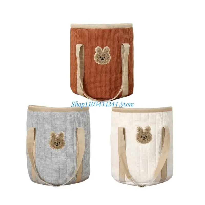 

Сумка для подгузников с вышивкой кролика, легкая сумка для мамы, большая вместительная косметичка для хранения, брызгозащищенная