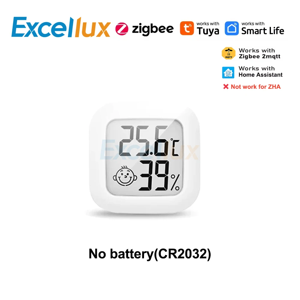 

Датчик температуры и влажности Tuya Zigbee 3,0 с мини-ЖК-цифровым дисплеем, термометр, гигрометр, приложение Smart Life для голоса Alexa