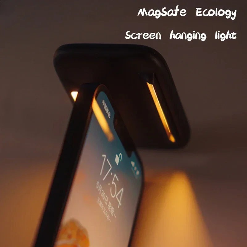 MagSafe-luz de relleno ecológica para teléfono móvil Iphone, LED Simple, lectura nocturna, luz antiazul, protección ocular, lámpara colgante para pantalla