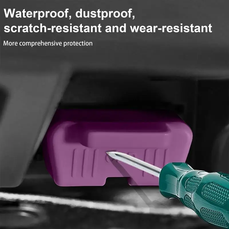 Universal Car OBD Port Cover Silicone Waterproof Rust-proof Antifouling OBD Port Lock Protective Sleeve Dust Car Accessories