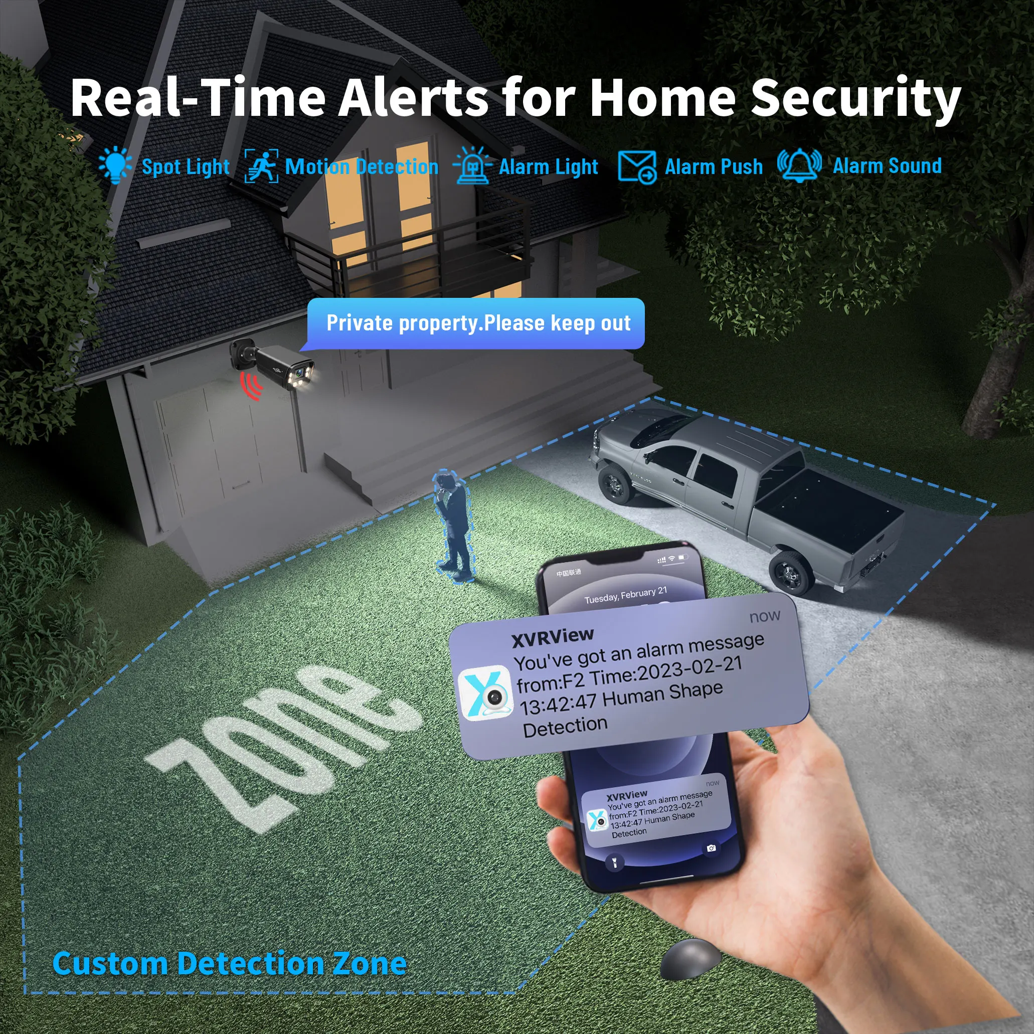 5MP Outdoor POE Security IP Camera AI Detection Two Way Audio HDR Color Night Vision Home CCTV Video Surveillance Camera For NVR