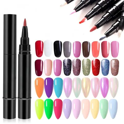 Stylos de vernis à ongles, couleurs variées, stylos gel, vernis gel à séchage rapide, stylo couleur pour ongles, stylos vernis, stylo à huile pour nail art