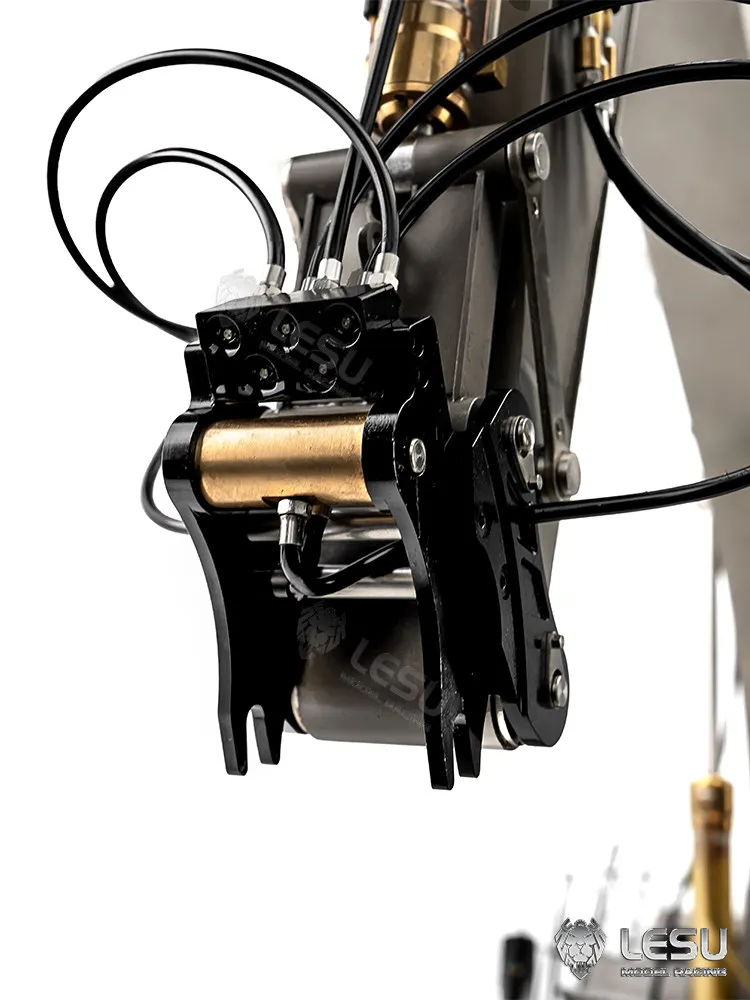 Metall-Hydraulik-Schnellwechselkupplungsteil für LESU 1/14 RC Digger Aoue C374F ET35 ferngesteuertes Bagger-Schwerlastmodell – Detail 9