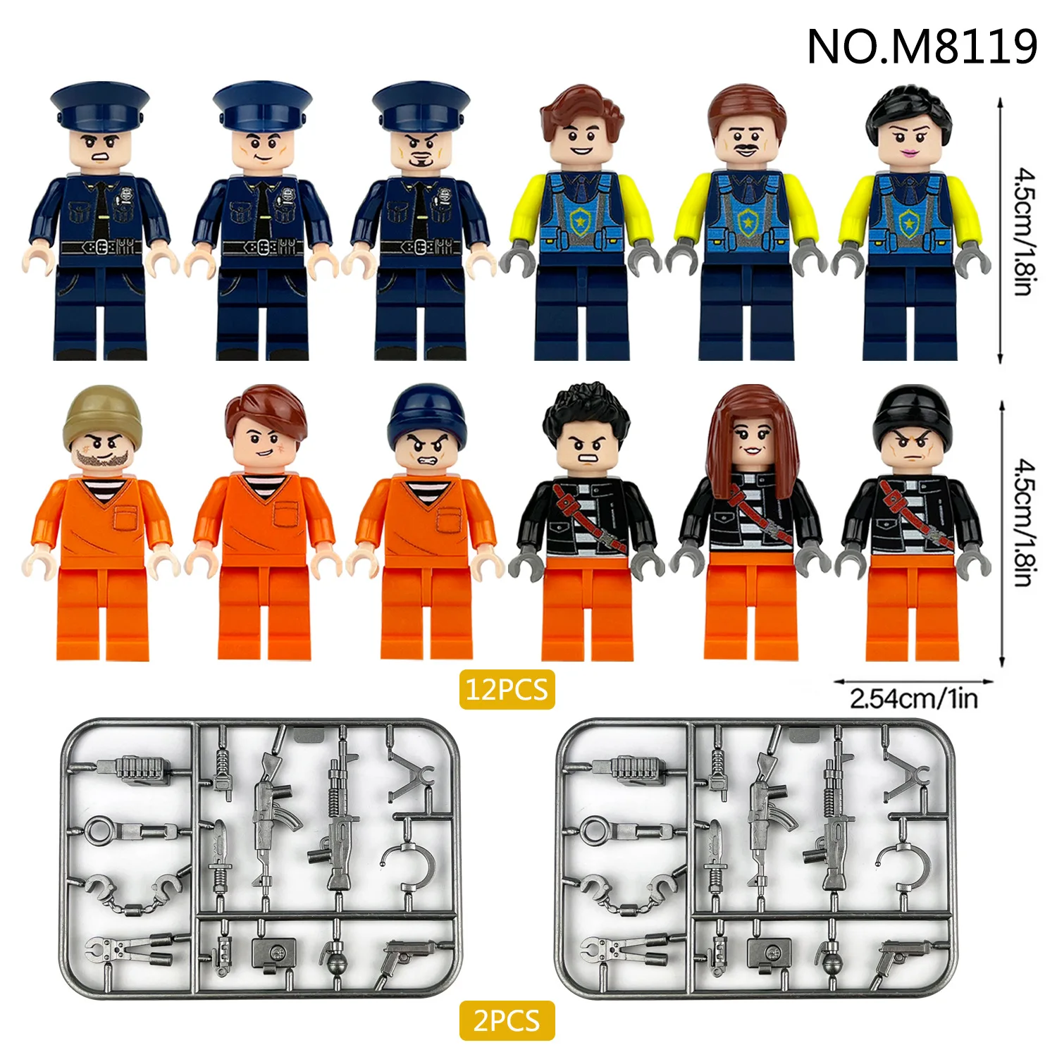 Kinder-Bauklötze Spielzeug Mini-Figuren Menschenähnliche Puppen Cartoon-Charakter Geburtstagsgeschenk Pädagogisches Spielset für Kinder