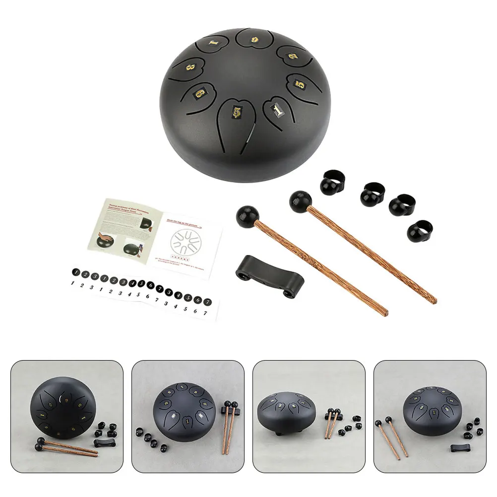 

Black Ethereal Drum Large Metal Tongue Drum Percussion Musical Instrument For Beginners Practice Performance