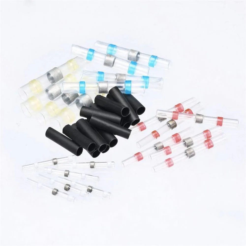 

100PCS Solder Seal Wire Connectors Heat Shrink Solder Connectors Heat Shrink Tube Sleeves - Waterproof Solder Butt Connector Kit