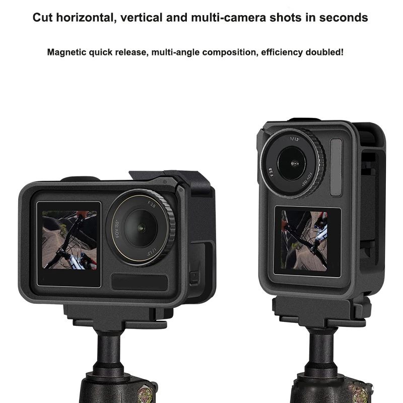 

for DJI Action 5 Pro/4/3/2 Magnetic Camera Mounting Base with 1/4 inch Screw Hole Quick Release Foldable Extension Mount