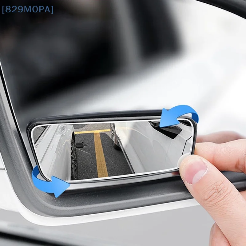 

【MOPA】2Pcs Car Rearview Mirror Blind Spot Mirror Front Rear Wheels 360 Degree Adjustable Car Rearview Convex Mirror