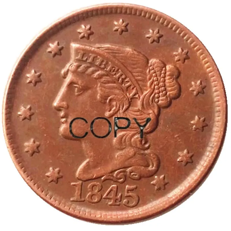 رأس الحرية الأمريكي 1 سنت/شعر مضفر كبير سنت (1839-1857) 19 تواريخ للاختيار 100% عملات نحاسية #5