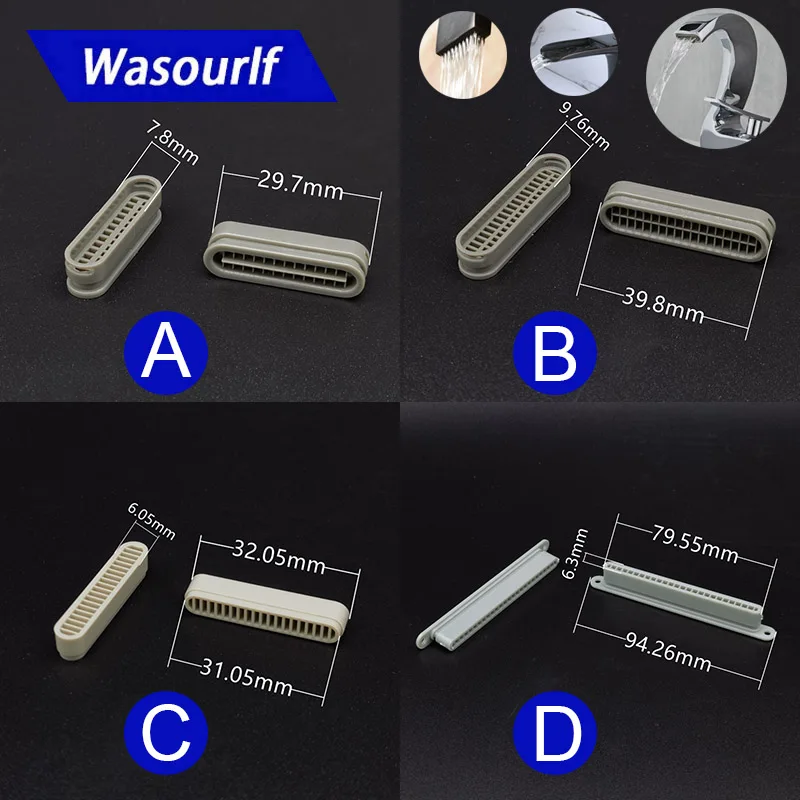 WASOURLF 타원형 사각형 수도꼭지, 플라스틱 콘센트 장치, 욕실 세면대, 침실 부품 피팅, 1 개 액세서리