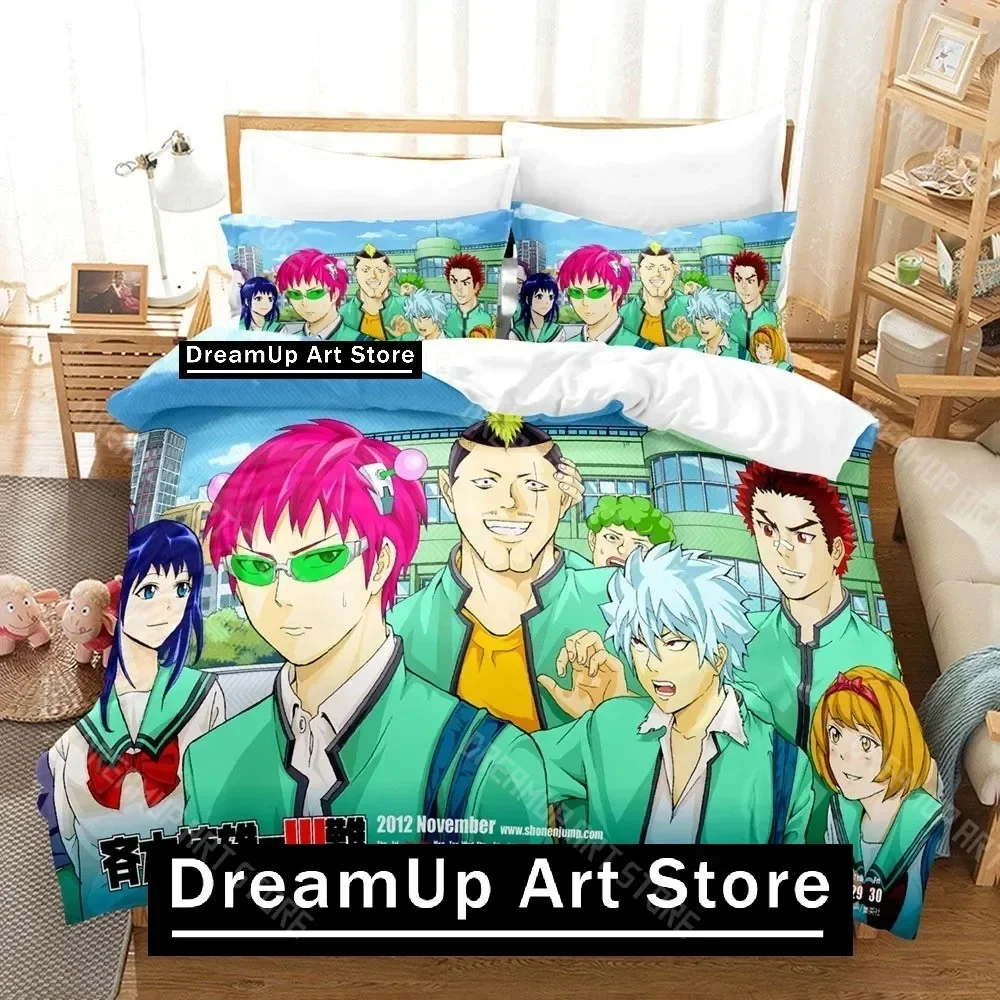 

3D Print Disastrous Life Of Saiki K Bedding Set Single Twin Full Queen King Size Bed Set Bedroom Duvetcover Sets Anime Bed Sheet
