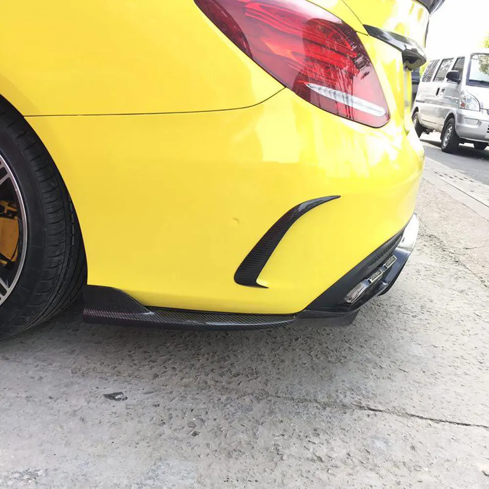 

Материал из углеродного волокна, задний бампер, разделители для губ, фартук для Mercedes Benz C Class W205 C205 C63 AMG Sedan, 4-дверный 2015-2019