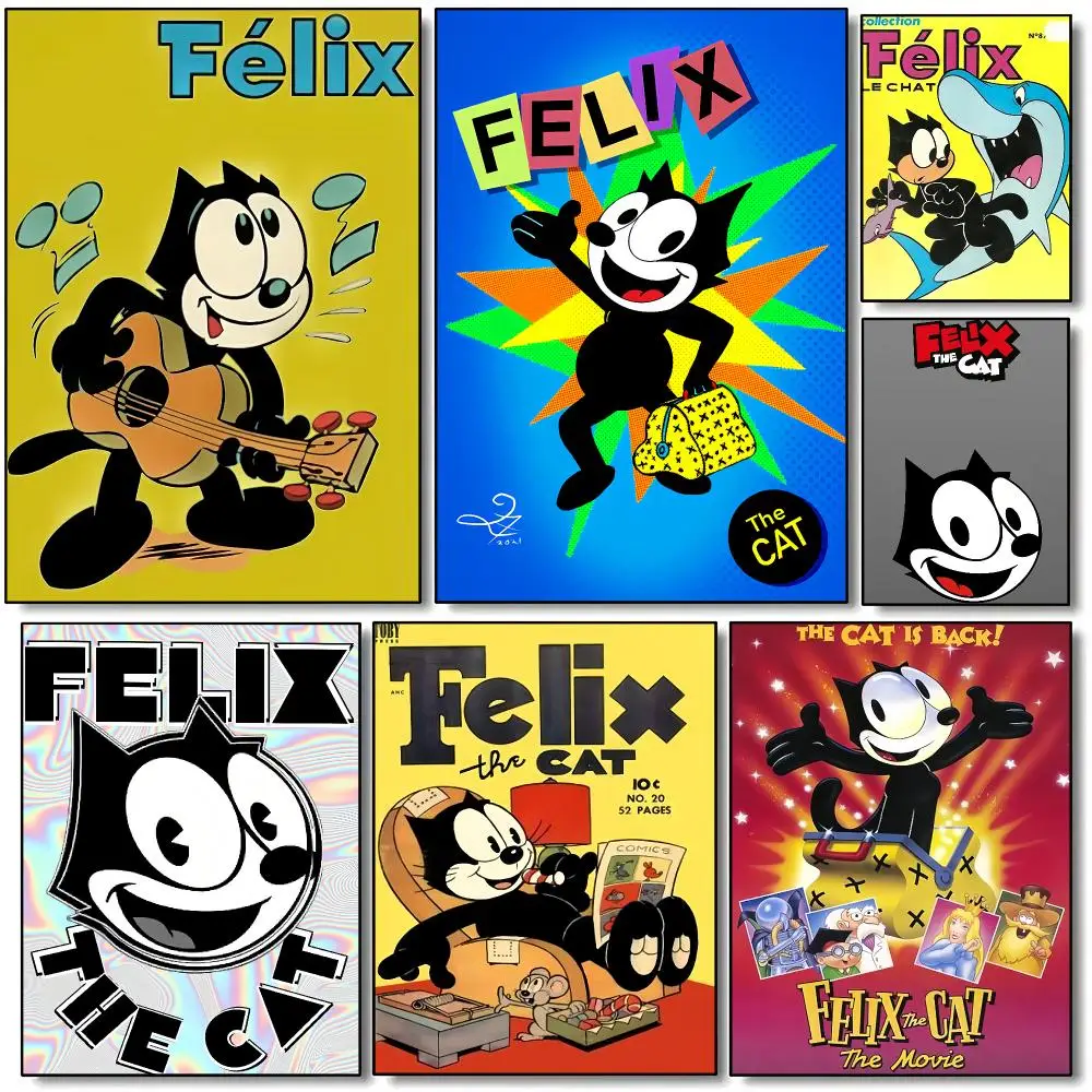 Cartoon Felix The Cat Poster HD Decorative Wall Art Aesthetic Home Decor for Living Room Bedroom Café Office Modern Stylish Gift