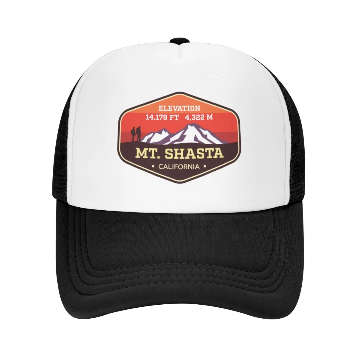 Mt Shasta California - Colorful 14er Mountain Climbing BadgeCap Baseball Cap Trucker Cap Sun Cap Men Luxury Brand Women's