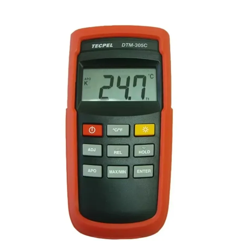 2026/TECPEL DTM-305C digital thermometer with type K thermocouple  connector for industrial temperature gauge kit experiment
