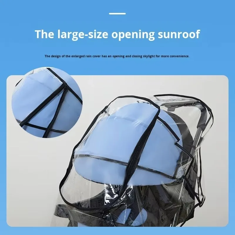 Universal waterproof and windproof baby carriage rain cover accessories