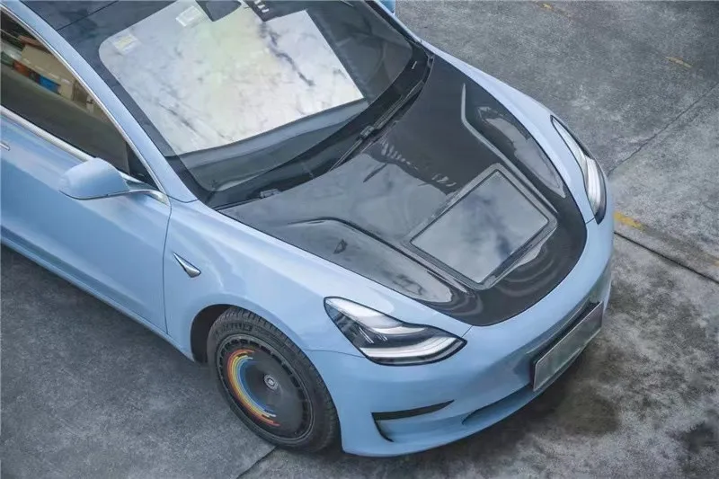 

suitable for Tesla MODEL 3 Carbon Fiber Hood s Upgraded Clear Style