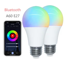 Tuya Smart Light Bulbs Bluetooth App Control A60 LED Light Bulb with Color Changing 9W 85-265V Music Sync 2700K-6500K