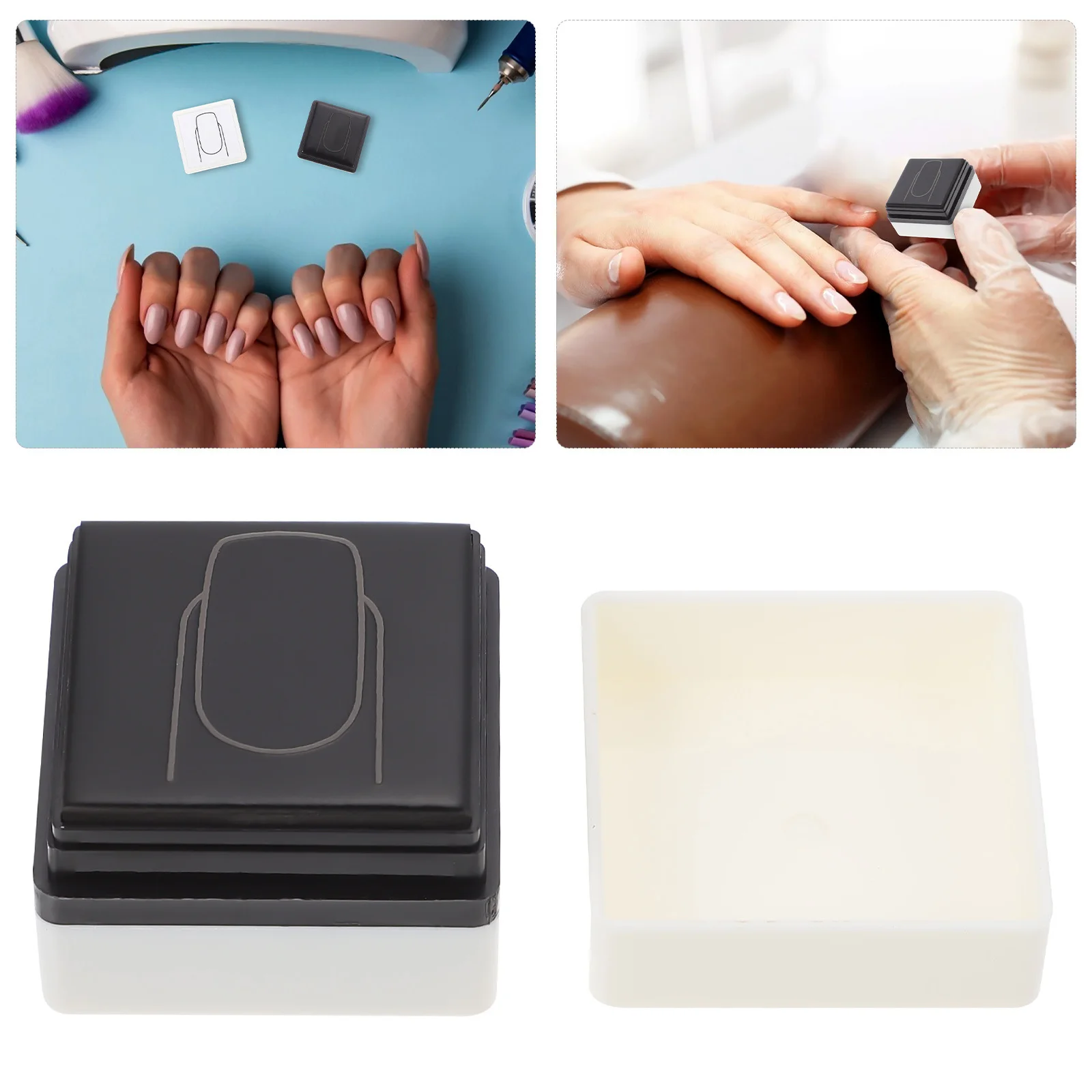 Stampo per timbri per nail art Design compatto per un facile utilizzo Strumento di pratica dipinto a mano Fornitura di pratica per manicure Bellezza delle unghie