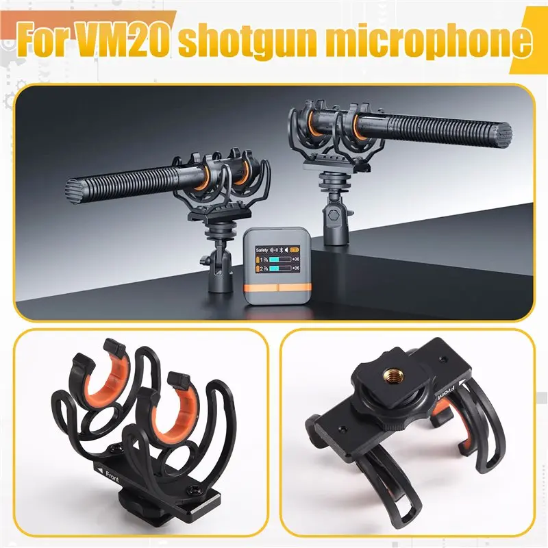 ABGI-Professional Anti-Vibrations-Schwingungsdämpfer für COMICA VM20 Mikrofon - Sicherer Klemmhalter für die Installation – Detail 8