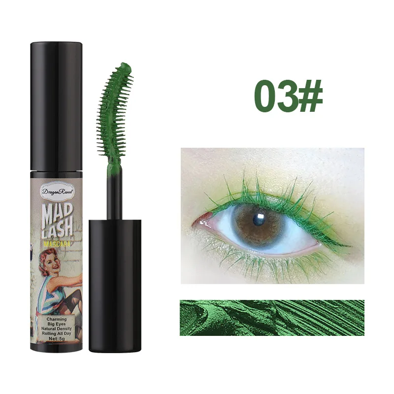 Mascara colorato impermeabile estensione ciglia arricciatura spessa Non sbavatura trucco occhi Mascara ad asciugatura rapida a lunga durata