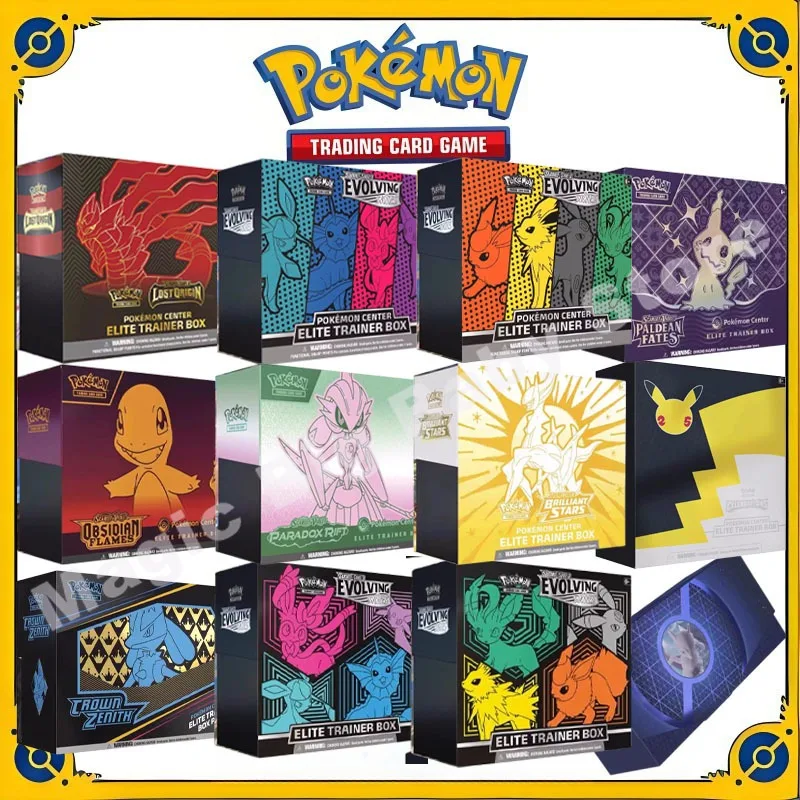 Original Genuine Pokemon Trading PTCG Cards SV3 SV4 SV4.5 SS7.5 SS7 Limited ETB Elite Cards Collect Gift Box Child Gift