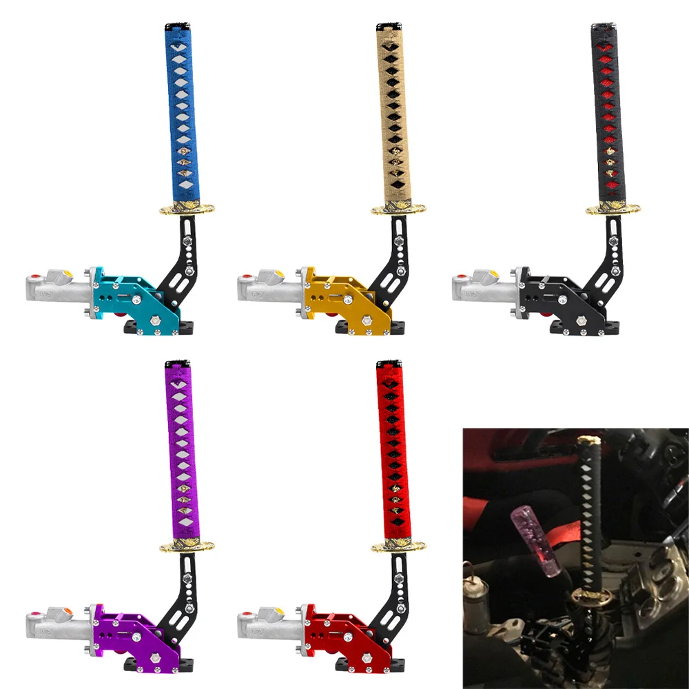 Car Universal Samurai Sword Handle Hydraulic Drift Handbrake Racing Hydraulic Hand Brake Interior Mod Parts