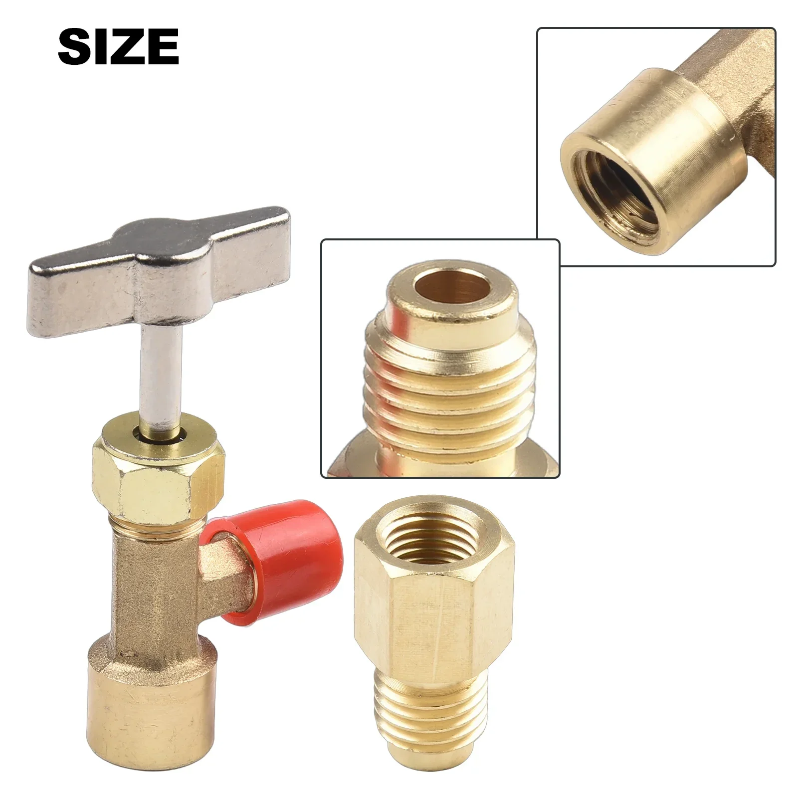 With Manual Punch Adapter With Tank Adapter R134a A/C Can Tap Stainless Steel Fittings Valve Control R134A Can Tap