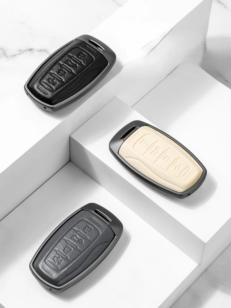 Suitable For  HAVAL DARGO H6 H6S F7 H9 M6   Zinc Alloy + Sheepskin Leather Car Remote Key Case Cover