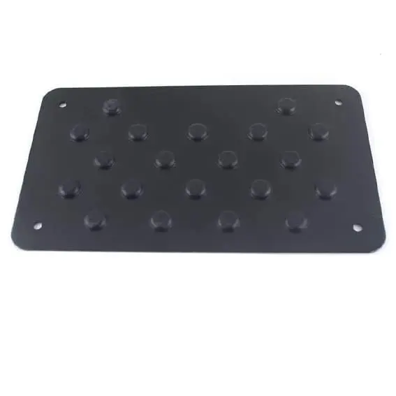 

Universal Car Aluminum Alloy Non-slip Environmental Rubber Heel Plate Pedal Mat