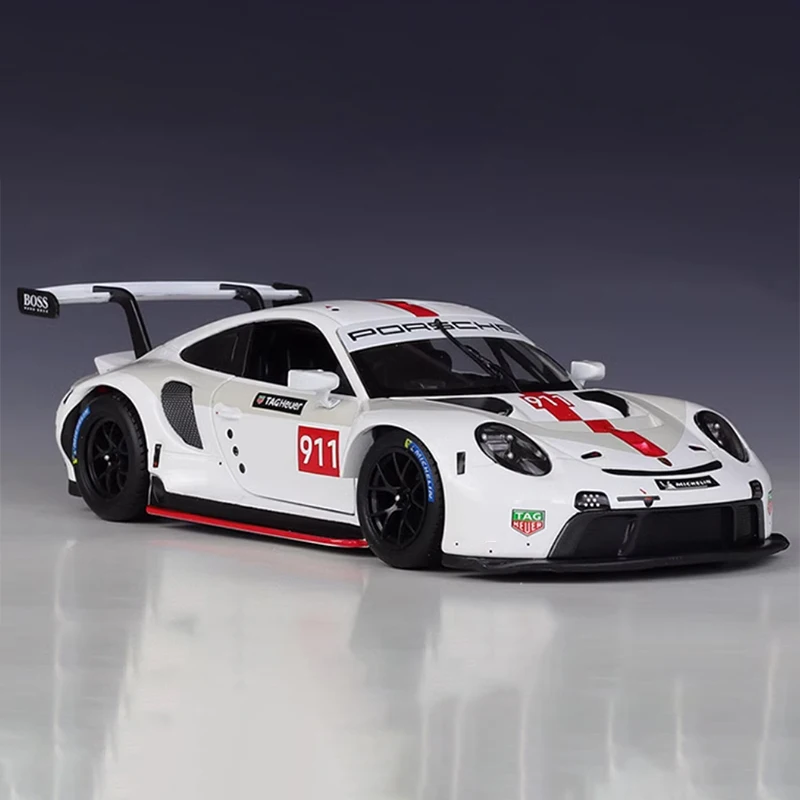 

Литой под давлением масштаб 1/24 Porsche 911 RSR, имитация сплава, модель автомобиля, статический дисплей, Коллекционная игрушка, подарок, сувенир, украшение