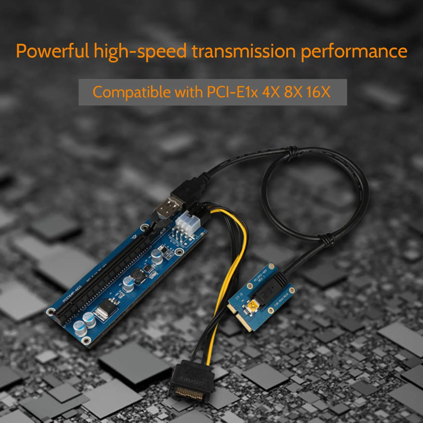 Mini tarjeta gráfica PCIE a PCIE X16, tarjeta de expansión, tarjeta elevadora, PCI Express, adaptador de tarjeta de extensión, Cable de extensión