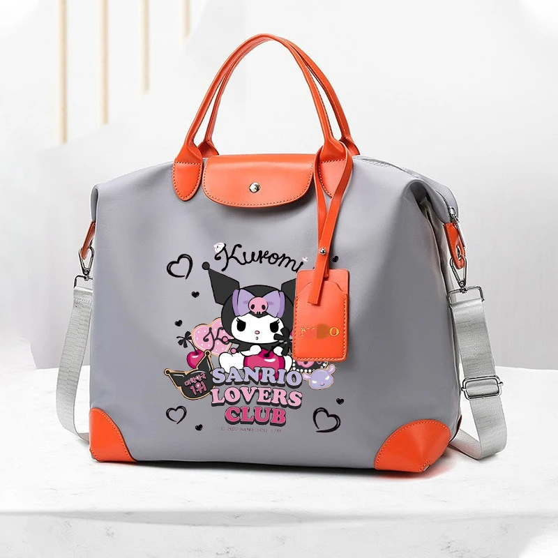 Hello Kitty Kuromi Dames Tote Bag Vintage Canvas Schoudertas Mode Grote Capaciteit Handtas voor Schoolwerk Winkelen Boekentassen