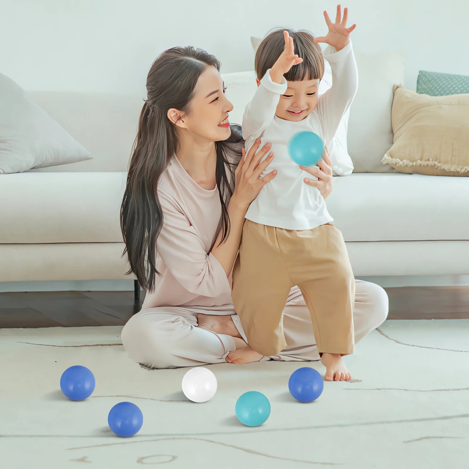 100 Stück Bunte Ozeanbälle Sternförmige Plastikbälle Bruchsichere Spielbälle für Kinder Kleinkinder Baby-Laufstall Innen- und Außenbereich Party